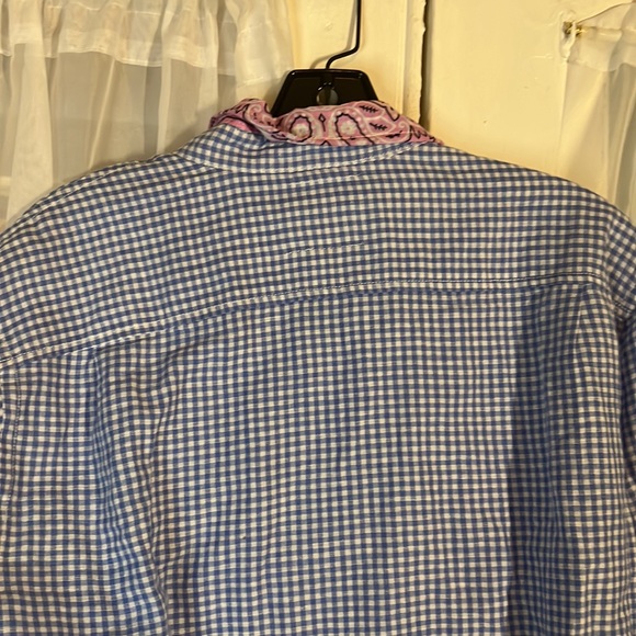 Romi Basha Lana Shirt Women’s Large Picnic Pattern Bandana Trim - Picture 9 of 11